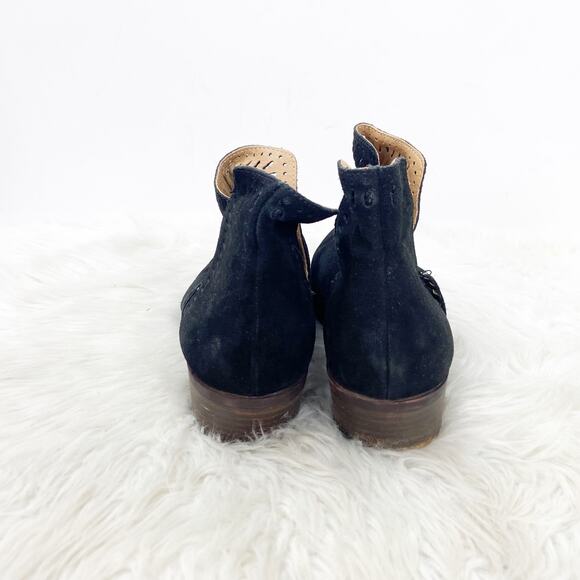 Lucky Brand 9 M Womens Black Suede Bustina Ankle Booties - Picture 3 of 10